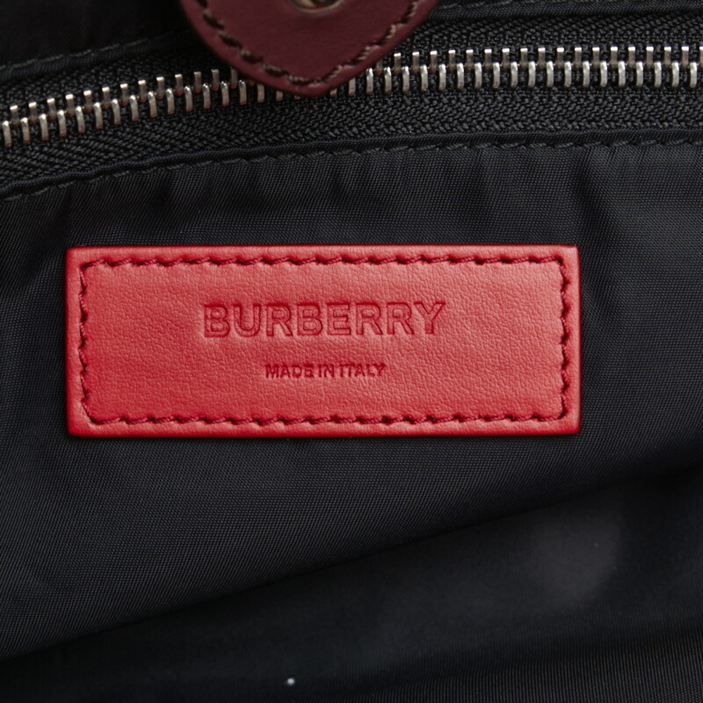 Burberry Tb Monogram Drawstring Knapsac Nylon Red… - image 7